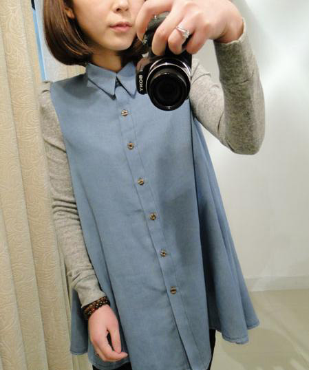 WT3530 Korea Fashion Top Blue