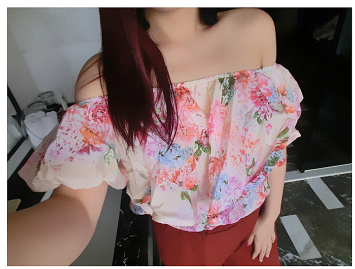 WT6093 Sexy Off Shoulder Top Pink