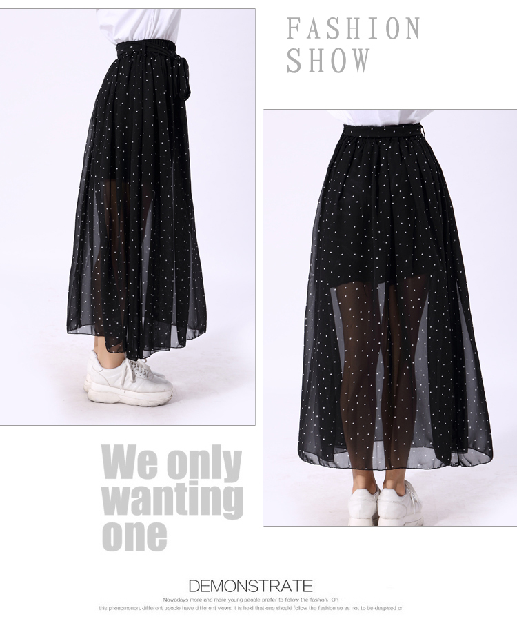 WP6097 Lovely Chiffon Skirt Black