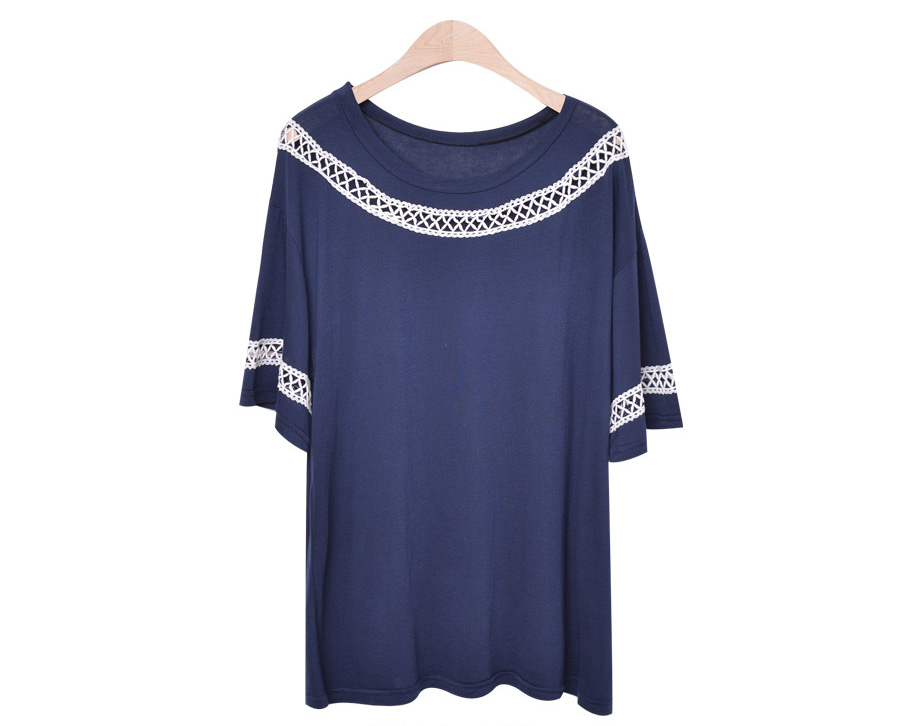 WT6119 Fashion Loose Top Blue