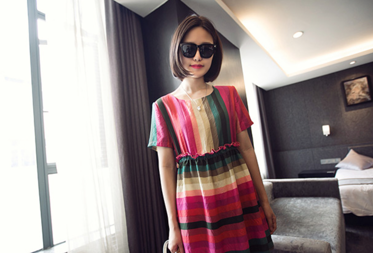 WD6178 Colourful Dress As Picture