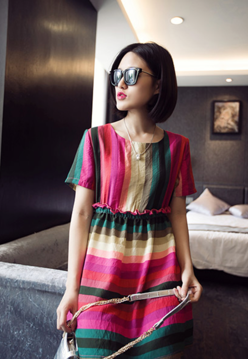 WD6178 Colourful Dress As Picture