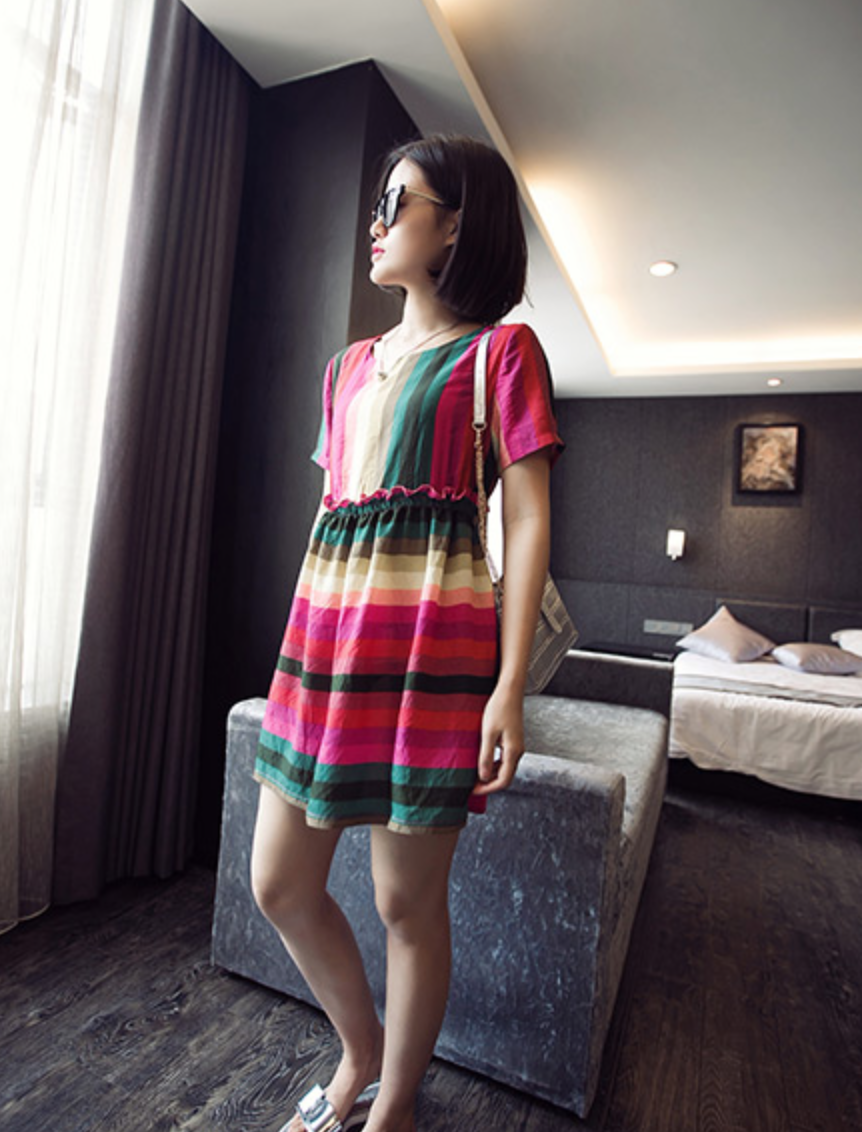 WD6178 Colourful Dress As Picture