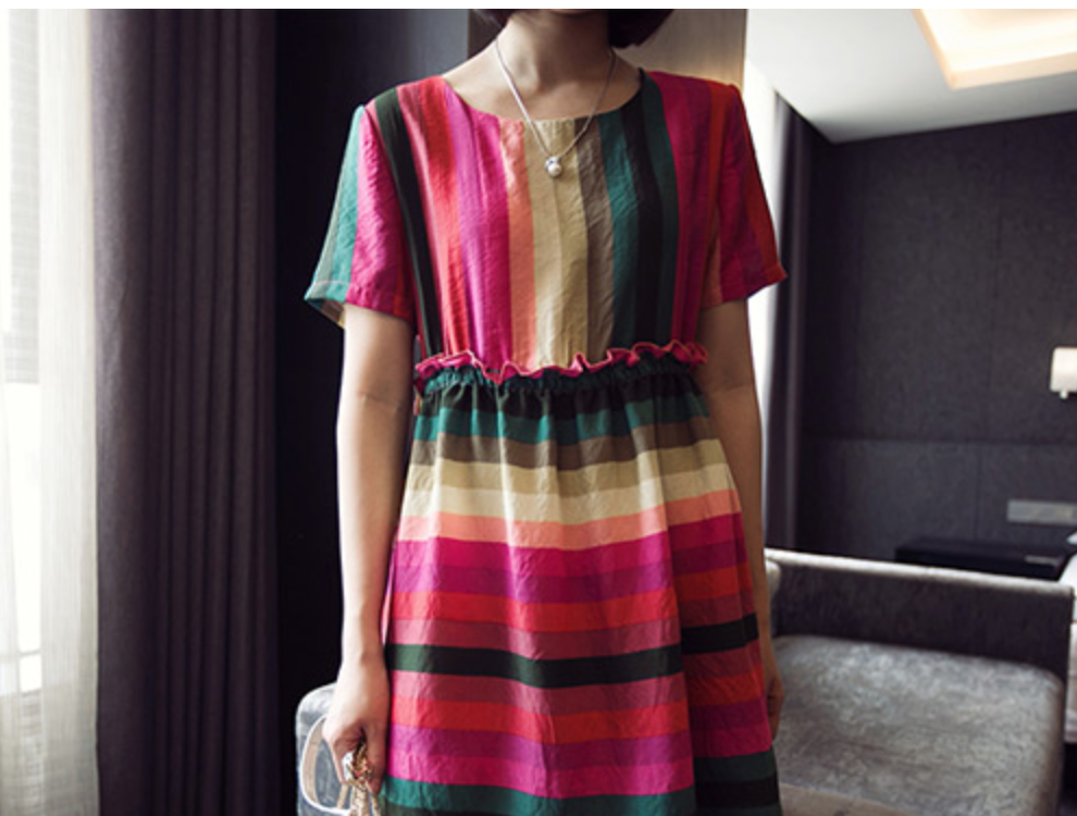 WD6178 Colourful Dress As Picture