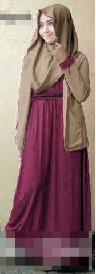 WH1102 Fashion Jubah Set Purple