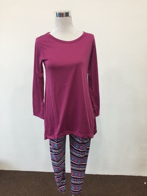 WT1104 Stylish Top and Pant Purple (1 Set)