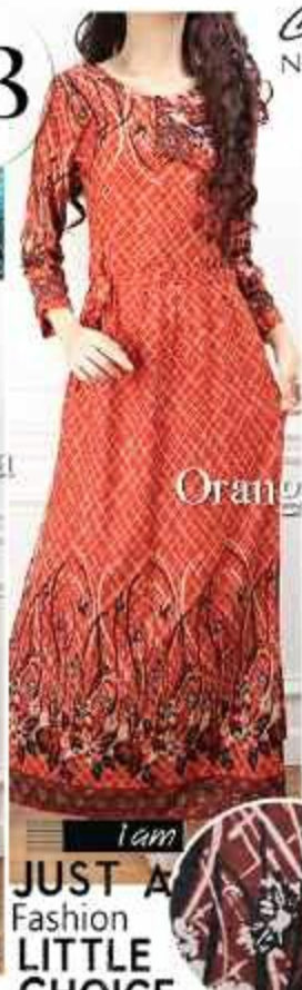 WH1108 Fashion Jubah Dress Orange