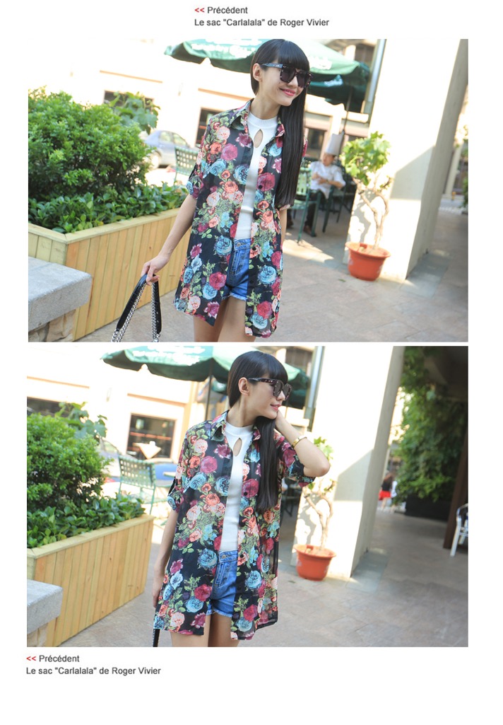 WJ3534 Cute Floral Cardigan As Picture