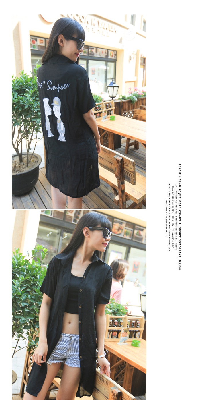 WJ3536 Stylish Long Cardigan Black