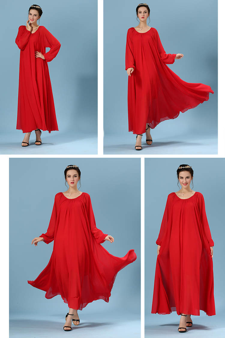 WD6224 Elegant Maxi Dress Red