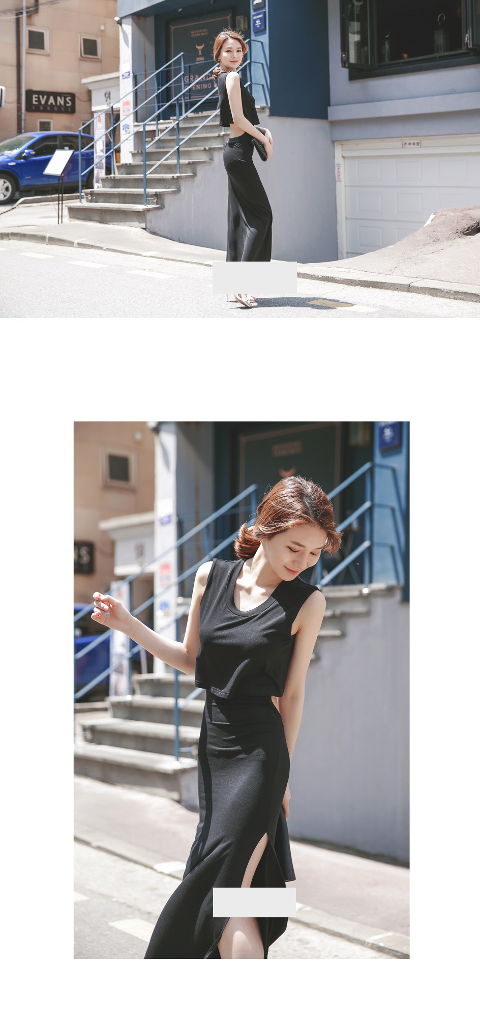 WD6249 Korea Sexy Dress Black