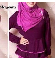 WT1122 Fashion Top and Skirt Magenta