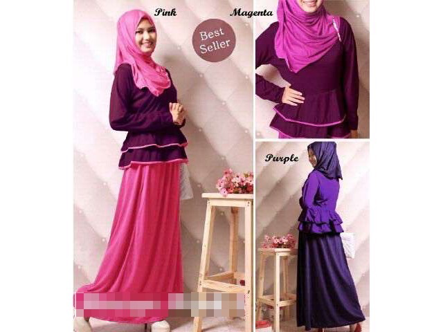 WT1122 Fashion Top and Skirt Magenta