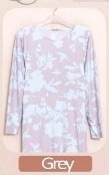 WH1126 Floral Jubah Grey