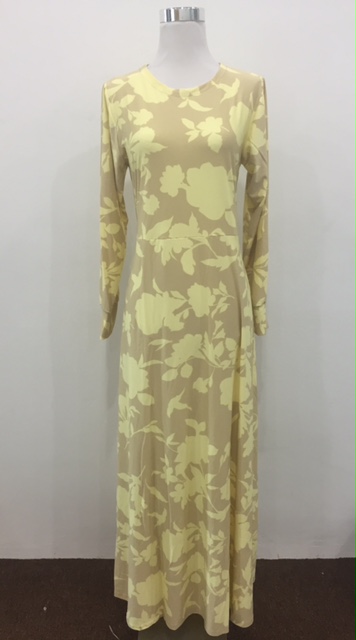 WH1126 Floral Jubah Yellow