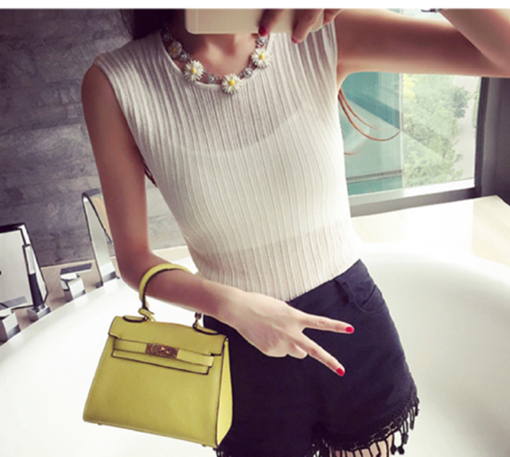 WT6266 Fashion Sleeveless Top White