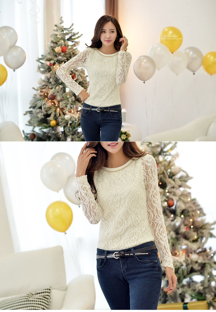 WT6272 Sweet Lace Top White