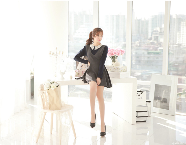 WD6287 Korea Fashion Dress As Picture