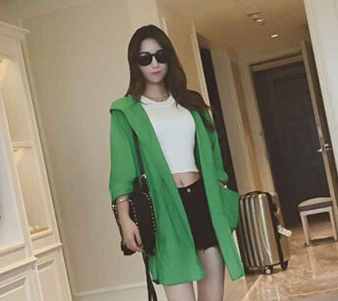 WJ6293 Stylish Cardigan Green