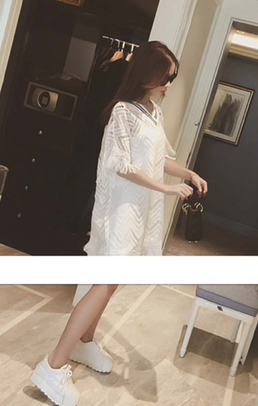 WD6301 Fashion Lace Dress White