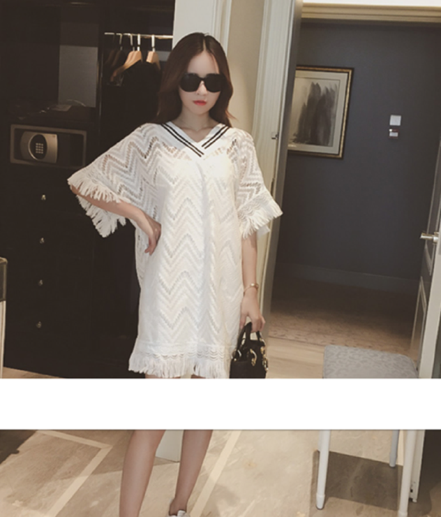 WD6301 Fashion Lace Dress White