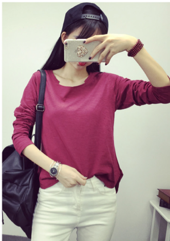 WT6319 Casual Top Dark Purple