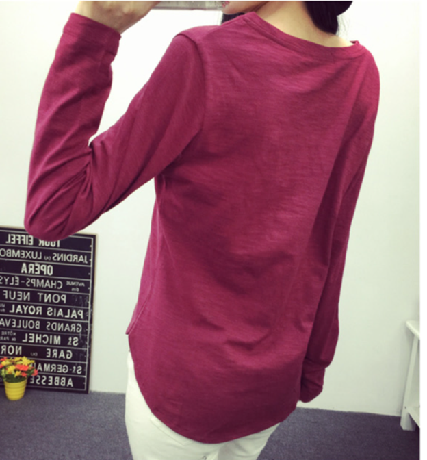 WT6319 Casual Top Dark Purple