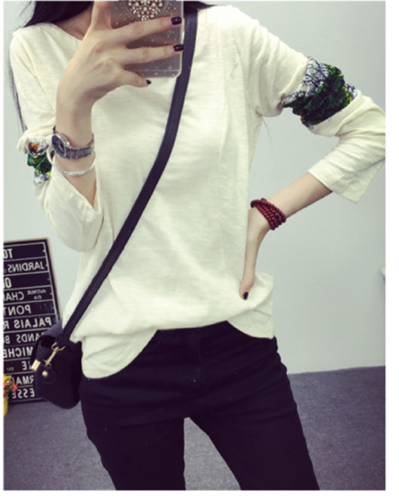 WT6321 Fashion Long Sleeves Top Almond