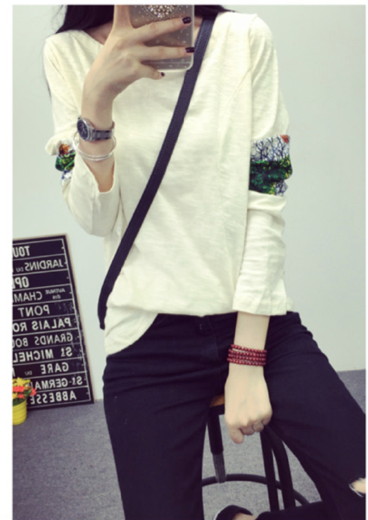 WT6321 Fashion Long Sleeves Top Almond