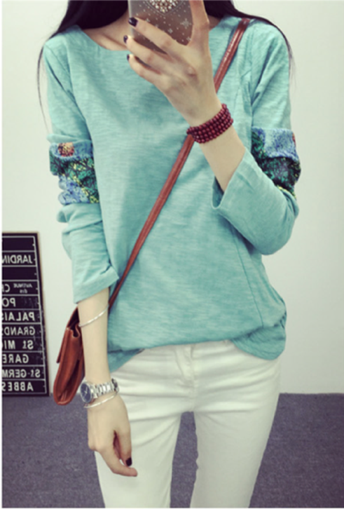 WT6321 Fashion Long Sleeves Top Tosca