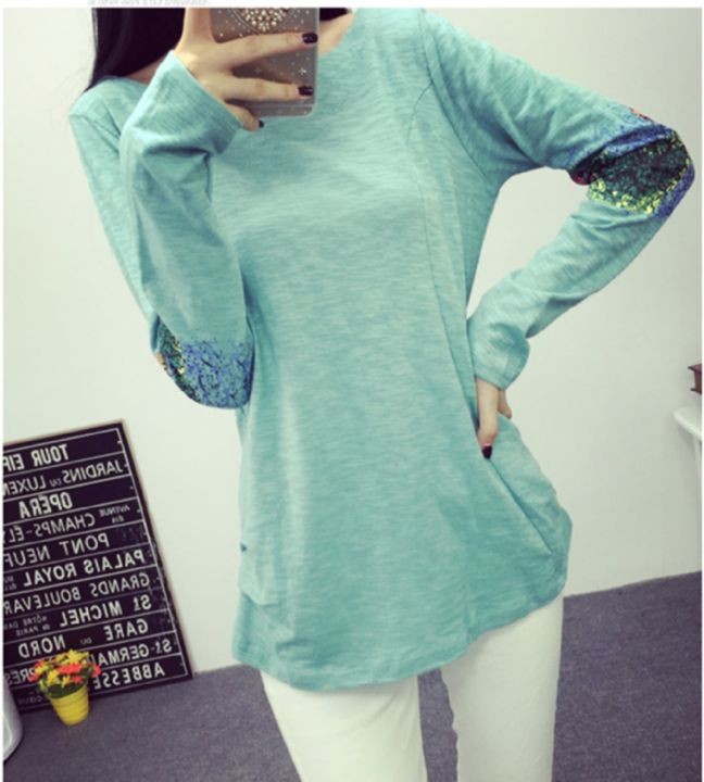 WT6321 Fashion Long Sleeves Top Tosca