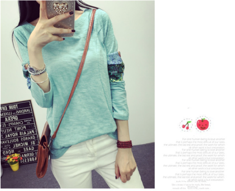 WT6321 Fashion Long Sleeves Top Tosca