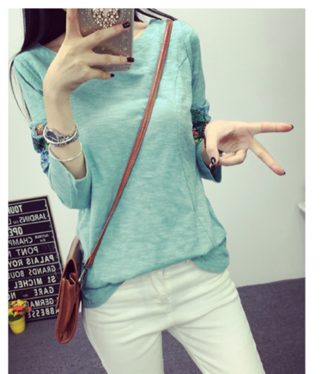 WT6321 Fashion Long Sleeves Top Tosca