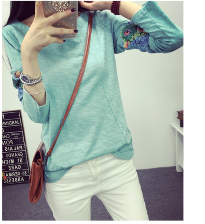 WT6321 Fashion Long Sleeves Top Tosca