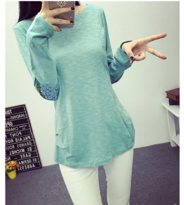 WT6321 Fashion Long Sleeves Top Tosca