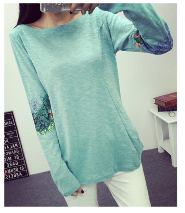 WT6321 Fashion Long Sleeves Top Tosca