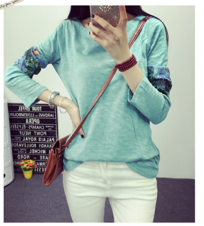 WT6321 Fashion Long Sleeves Top Tosca