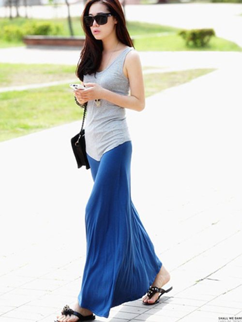 WP3577 Stylish Skirt Light Blue