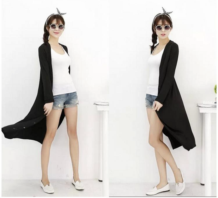 WJ3579 Stylish Cardigan Black