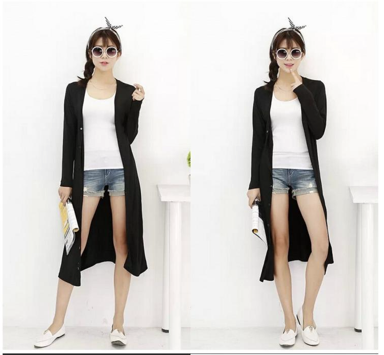 WJ3579 Stylish Cardigan Black