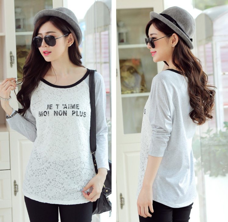 WT6384 Trendy Top Grey