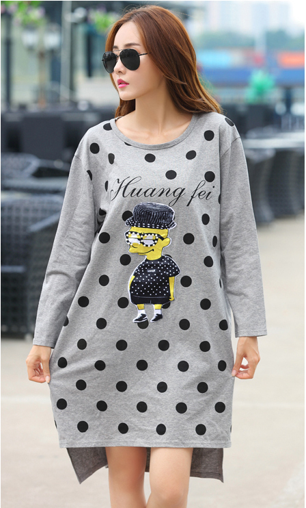 WD6394 Cute Fashion Dress Grey