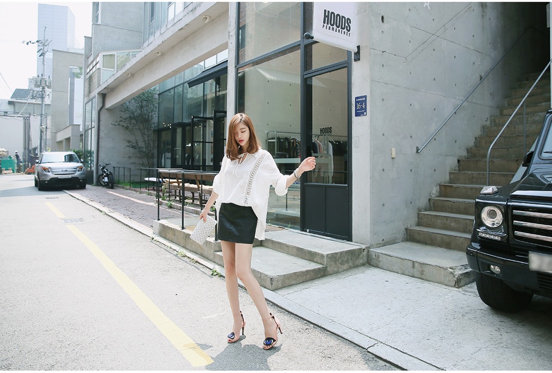 WT6405 Korea Stylish Loose Top White