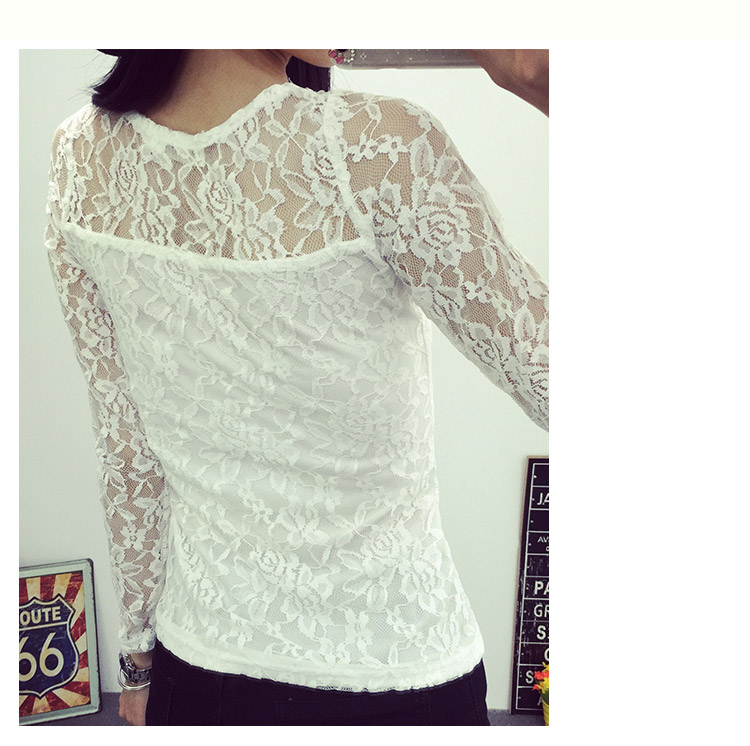 WT6425 Fashion Lace Top White