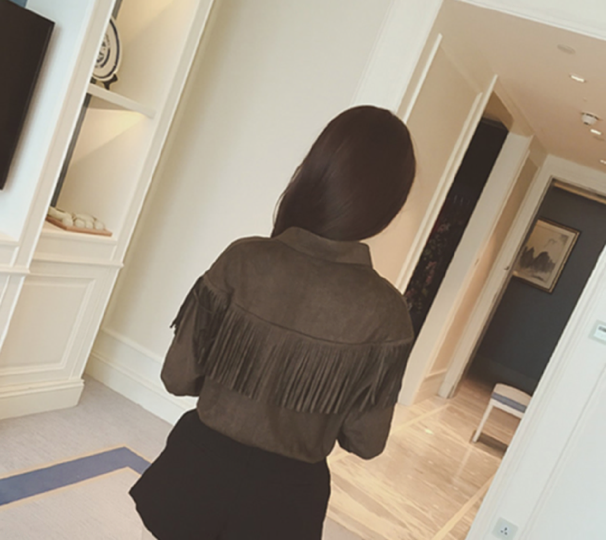 WT6435 Korea Fashion Top Dark Brown