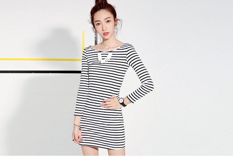 WD6441 Stylish Dress Stripe