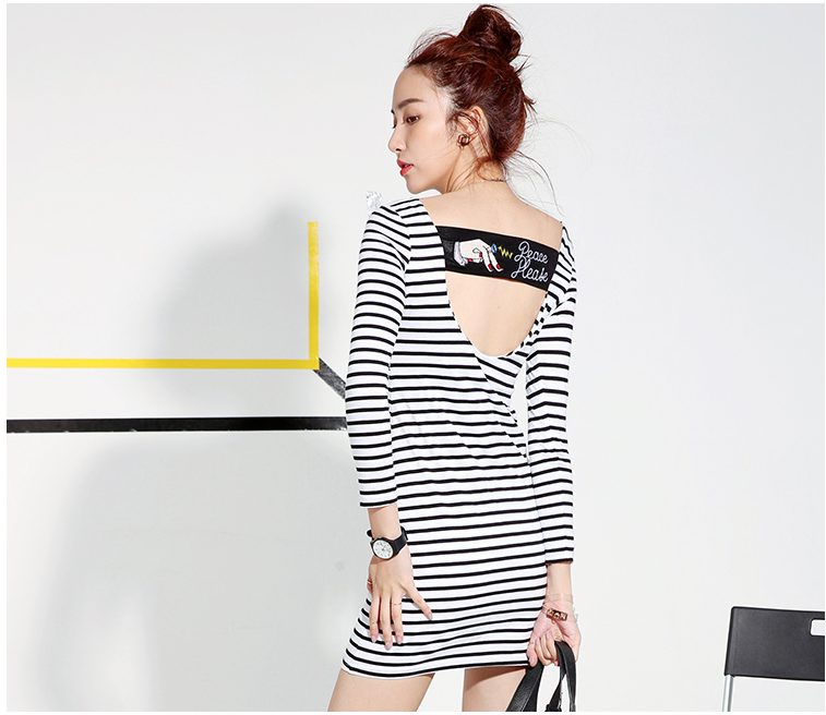 WD6441 Stylish Dress Stripe