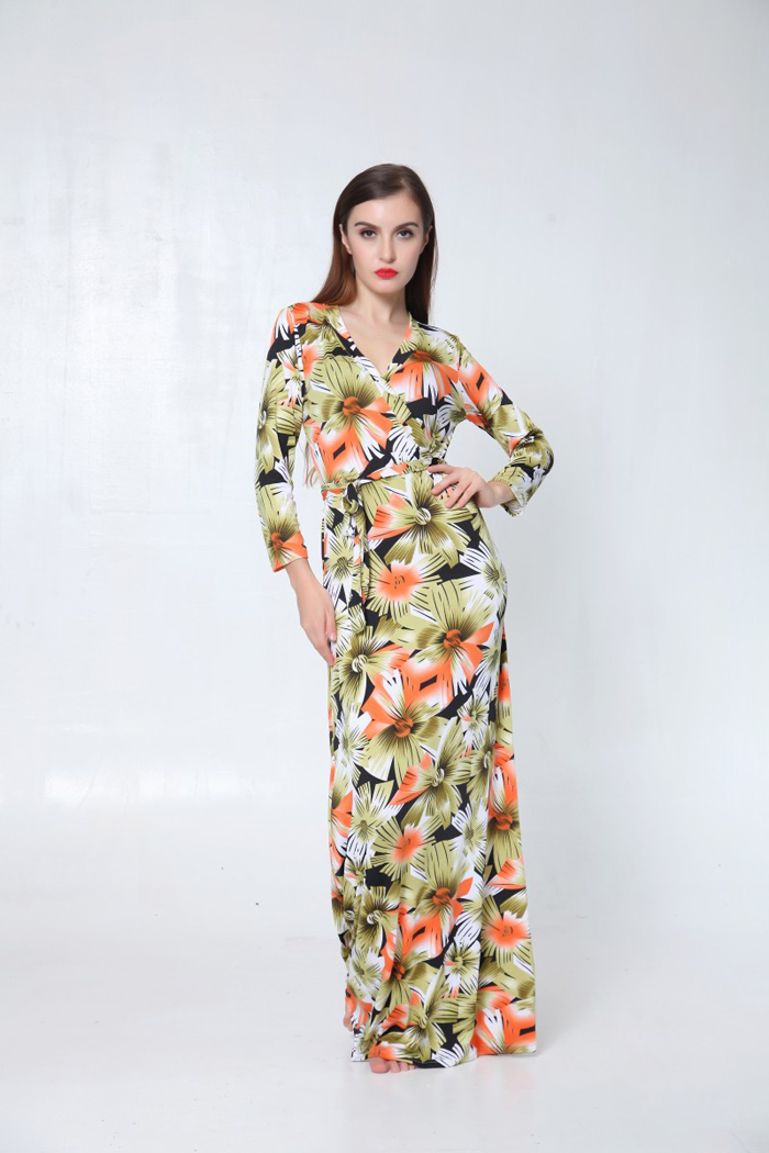 WD6446 Stylish Maxi Dress Green