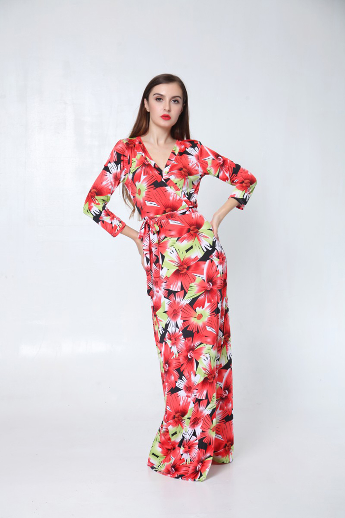 WD6446 Stylish Maxi Dress Red