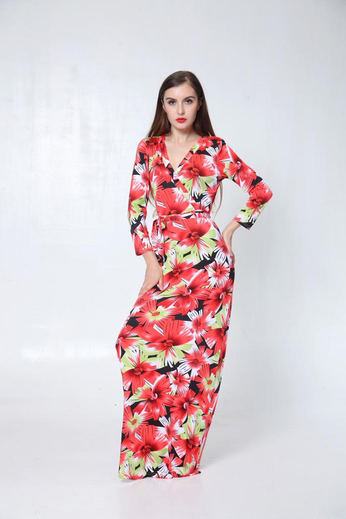 WD6446 Stylish Maxi Dress Red